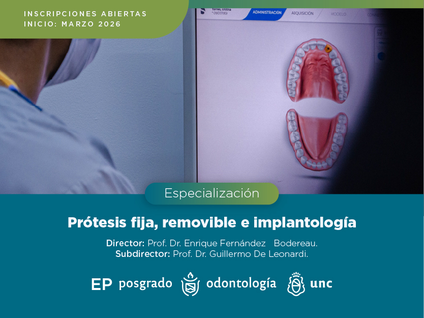 Carrera de Especialización en Prótesis Fija, Removible e Implantología