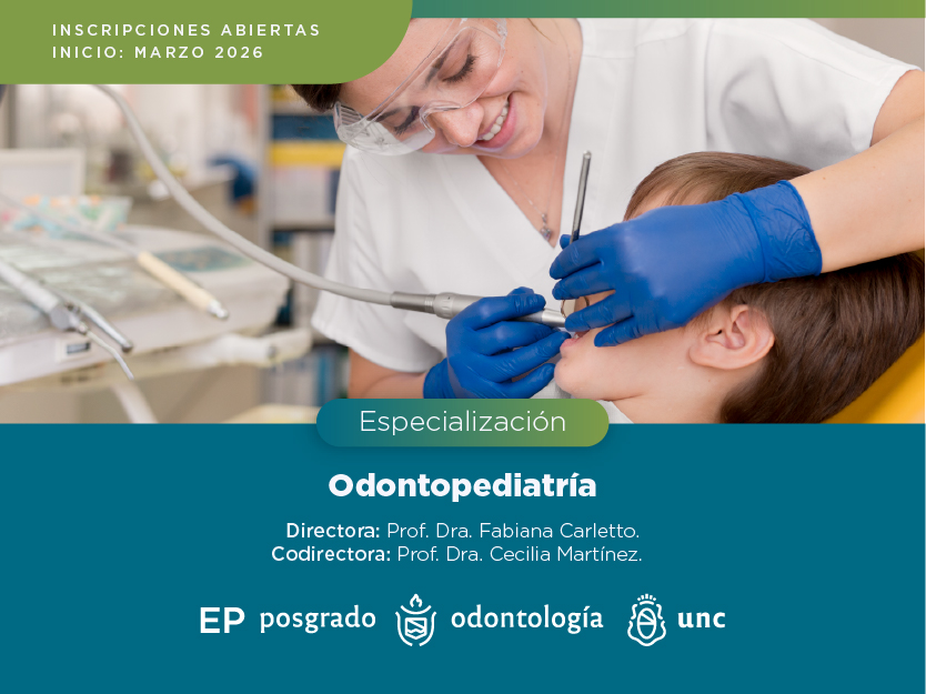 Carrera de Especialización en Odontopediatría.