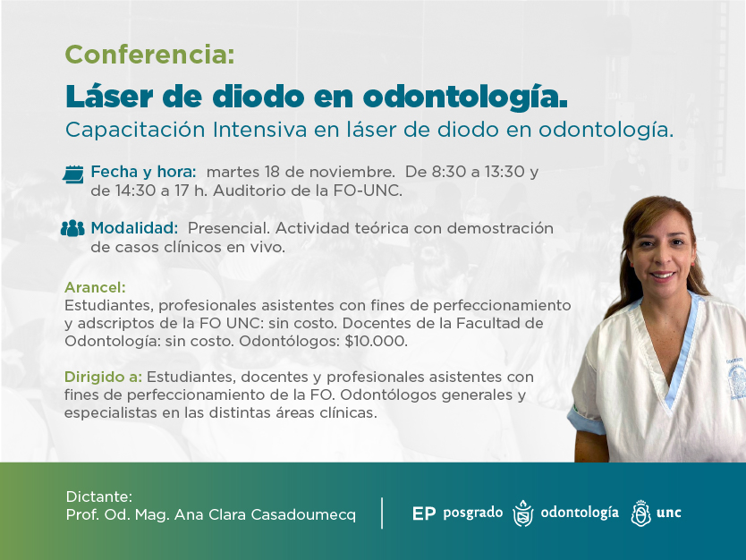 Conferencia: Láser de diodo en odontología.