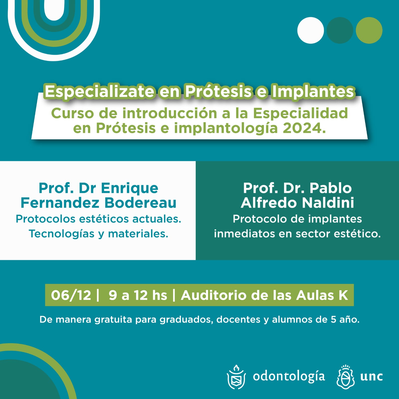 Conferencia introducción a la Especialidad en Prótesis e Implantes.