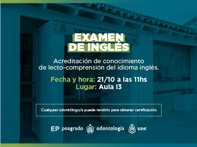 Examen de idioma inglés.